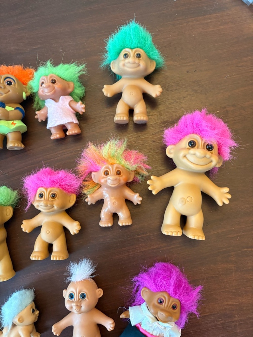 Vintage-Modern Troll Dolls Lot- Assorted Bright Hair Colors- All conditions - Picture 3 of 7